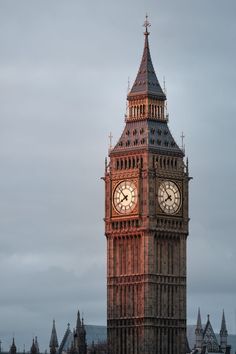 the big ben clock tower towering over the city of london