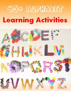 45 Alphabet learning activities #LearnActivities Alphabet Learning Activities, Learning Calligraphy, Learn Abc, Learning Activities For Kids, Early Childhood Literacy, Preschool Language, Alphabet Learning, Learn The Alphabet, Kids Literacy