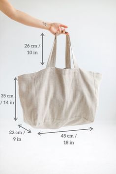 Oversized Tote Bag, Linen Bag, Diy Couture