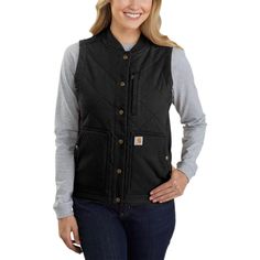 Carhartt Vest Outfit, Canvas Vest, Carhartt Vest, Collar Vest, Carhartt Womens, Carhartt Women, Chilly Weather, Carhartt Mens, Women's Vest