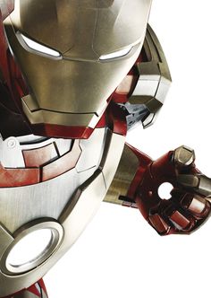 the iron man is standing in front of white background with his hands on his hips