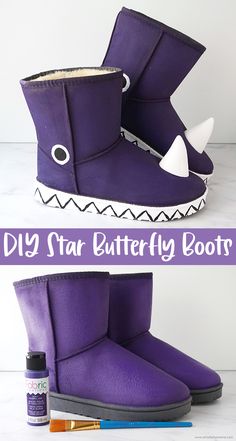 the diy star butterfly boots are easy to make