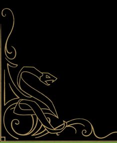 a black and gold book cover with a snake on it