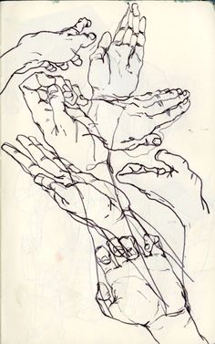 a drawing of two hands holding each other