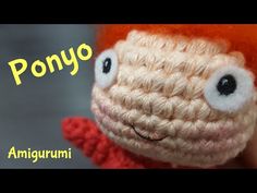 a crocheted fish with big eyes is shown in this video about ponyo