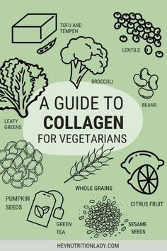 Collagen Sources, Collagen Boosting Foods, Health Benefits Of Collagen, Vegetarian Protein Sources, Collagen Recipes, Vegan Wraps, Vegetarian Meal Plan, Healthy Meals For One, Vegetarian Protein