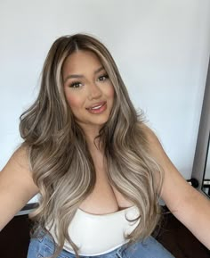 Color Ideas For Hair, Caramel Honey Blonde, Ash Blonde Hair Balayage, Hair Caramel, Balayage Hair Caramel, Blonde Highlights On Dark Hair, Black Hair Balayage, Ash Blonde Balayage, Brunette Hair With Highlights