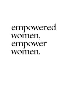 the words are written in black and white on a white background that says, emo powered women, empower women