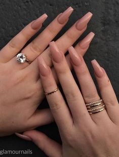 Nails Aesthetic Simple, Nails Coffin Short, Neutral Nails Acrylic, Acrylic Nails Nude, Nails Aesthetic, Casual Nails