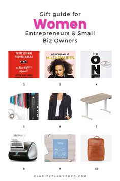 To help you spoil your favorite small biz owner, we've pull together 15 of the best gifts for female business owners and entrepreneurs. These unique gift ideas are sure to make her feel seen and appreciated. Women Business, Shopify Store, Unique Gift Ideas, Office Accessories, Female Entrepreneur, Business Owners, Business Owner