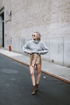 Look Work, We Wore What, Danielle Bernstein, Statement Skirt, Denim Essentials, White Kicks, Spring Styles, Street Style Edgy, Tabitha Simmons