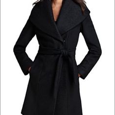 Brand New With Tags Women’s Size 14 Angora Blend Wrap Coat Outfit, Winter Wrap Coat, Black Wrap Coat, Coats Outfits, Belted Wrap Coat, Womens Black Coat, Wool Wrap Coat, Womens Coats, Black Wool Coat