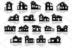 black and white silhouettes of houses on a white background stock photo, images and royalty illustrations