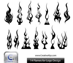 flames for logo design and other designs