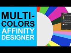 a colorful background with the words multi - colors affinity designer in front of it