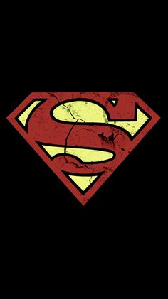 the superman logo on a black background