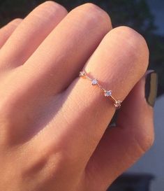 Dainty Gold Band, Ring Rosegold, Minimal Ring, Zierlicher Ring, Rose Gold Band, Clothes Designer, Streetwear Style