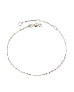 A simple and sweet chain bracelet style, featuring dotted satellite beads. Add elevated dimension to your bracelet stack with the Beaded Satellite Chain Bracelet in Sterling Silver.,MetalSterling SilverWhy Sterling Silver?Our Sterling Silver collection features elevated styles to wear time and time again. With a base of both pure silver and copper, Sterling Silver provides a precious yet affordable option that offers long-lasting wear and shine and is the perfect addition to your Demi-Fine jewel Adjustable Ball Chain Bracelet For Everyday, Dainty Ball Chain Bracelet For Everyday, Modern Satellite Chain Bracelets For Everyday Wear, Silver Dainty Beaded Bracelets, Minimalist Beaded Bracelets With Ball Chain, Dainty Everyday Ball Chain Bracelet, Dainty Silver Beaded Chain Bracelet, Delicate Adjustable Beaded Bracelets With Satellite Chain, Delicate Adjustable Beaded Bracelet With Satellite Chain