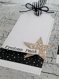 a close up of a card with a star on it