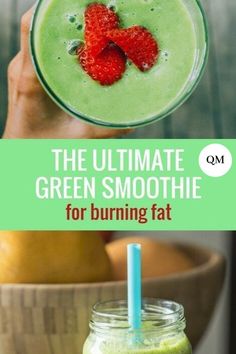 Best Energy Boosting Morning Green Smoothie For Weight Loss... Morning Green Smoothie, Green Smoothie Diet, Best Green Smoothie, Fresh Smoothies, Detox Smoothie Recipes, Fresh Drinks, Natural Diet, Body Cleanse, Detox Smoothie