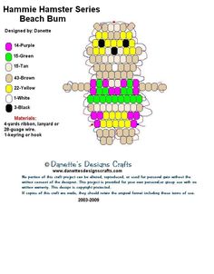 the instructions for how to make a hammie hamster - series bead bunny