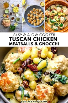 Nothing compares to Slow Cooker Tuscan Chicken Meatballs and Gnocchi. You can also make them in a skillet; either way, they are the epitome of comfort food to love. This is the perfect comforting winter recipe for an easy dinner recipe. Gnocchi Chicken, Recipes For Families, Perfect Chicken