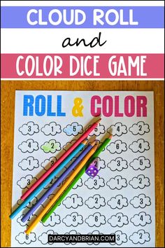 the color and dice game for kids to play with