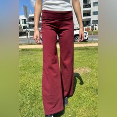 Soft Cotton Blend Yoga Pants With A Wide Pant Leg. Fabrics: 96% Cotton 4% Elastane Measurement: 12" (30 Cm) Rise, 31" (79 Cm) Inseam, 25" (63.5 Cm) Waist (Stretches) Made In: Italy Priscilla Pants, Brandy Melville Pants, Waist Stretches, Wide Pants, Brandy Melville, Yoga Pants, Brandy, Pant Jumpsuit, Wide Leg