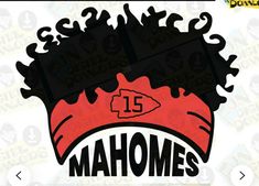 an image of a sticker with the word mahoms on it's head