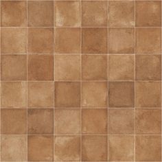 a brown tiled floor with squares in the middle