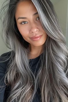 Stunning Salt and Pepper Hair Inspo for Women of All Ages - Flo's Blog Salt And Pepper Hair Women, Salt And Pepper Hair Color, Pepper Hair Color, Trendy Hair Color Ideas, Gray Blending, Pepper Hair, Hair Transition