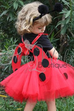 Ladybug Costume by Pinky Winks Boutique.  www.pinkywinks.storenvy.com Bug Costume, Diy Tutus, Ladybug Costume, Bee Costume, Diy Halloween Costumes For Kids, Wings Costume, Tutu Outfits, Halloween Magic, A Bug