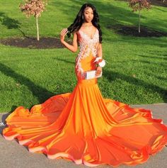 Prom Fits, Orange Prom Dress, Prom 23, Prewedding Shoot, Orange Prom Dresses, Prom Season, Prom 2023