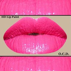 This listing is for O.C.D. A super bright & vivid pink Our Lip Paints are a traditional lipstick formula, not a drying matte or liquid lip color. Our HD Lip Paints are very vivid and intense lipsticks that are dye based rather than mica based. Intense, vivid colors that are opaque and offer great coverage and long wear. Available in: Pan Only (2 grams) Jar - Solid (5 grams) Jar Creamy (5 grams) Full size Tube (5 grams) Pan - The same formula as our full size tubes and jars. We have poured in Hd Rose, Hide Dark Circles, Shimmer Lip Gloss, Barbie Makeup, Lipstick Tube, Beauty Make-up, Liquid Lip Color, Lips Shades, Lip Paint