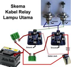 the wiring diagram shows how to wire up lights and relayes for each car or truck