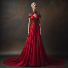 Asoiaf Clothes, Fantasy Queen Dress, Naerys Targaryen, Beautiful Frock Design, Dark Royalty Aesthetic, Royal Gowns, Fantasy Queen, Magic Dress, Beautiful Long Dresses