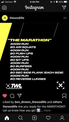 the marathon app on an iphone