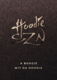 a book cover with the words hoodie jazz written in white ink on black paper