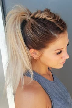 Braided Hairstyles for Spring 2017: Easy, Messy and Sleek Braids ★ See more: http://lovehairstyles.com/braided-hairstyles-for-spring/ Fancy Ponytail, Fishtail Braid, Cute Hairstyles For Medium Hair, Long Blonde, Long Blonde Hair, Hair Dos, Ponytail Hairstyles, Gorgeous Hair, Up Hairstyles