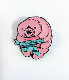 Tardigrade Tough Enamel Pin Weird Pins, Rainbow Metal, Bag Pins, Soft Enamel Pins, New Looks, Enamels