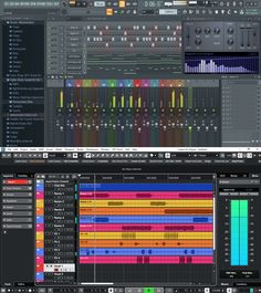 an image of sound mixing software in the process of recording music or other things that are being recorded