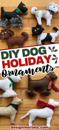 the diy dog holiday ornaments are on display