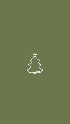 a white christmas tree on a green background