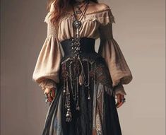 Retro Blouse, Pirate Outfit, Fest Outfits, Dress Design Sketches, Mode Inspo, Shoulder Shirts, Lantern Sleeve