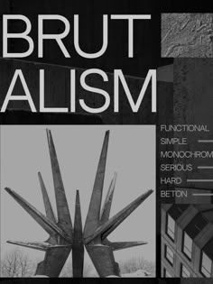 brochure for brut alismm, an international exhibition on monochrom and hard - boiled beton