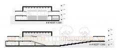 two diagrams showing the interior and exterior sections of a house, with stairs leading up to the second floor