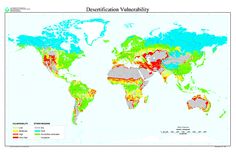 the world map shows different types of vegetation