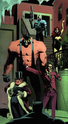 the cover to batman's new 52, featuring two men in top hats and one man