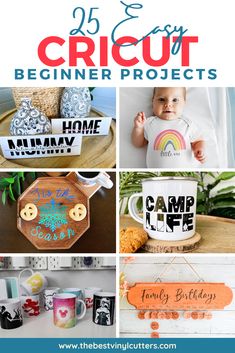 the 25 easy cricut beginner projects are great for kids to make and sell