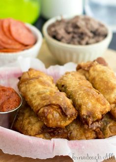 some food is sitting on a table and ready to be eaten